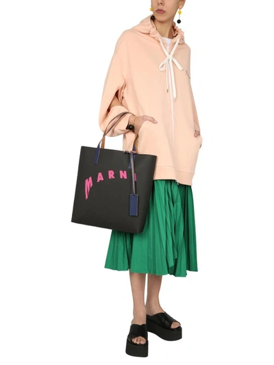Shop Marni Cotton Oversize Sweatshirt In Pink