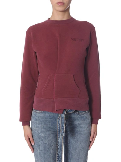 Shop Ben Taverniti Unravel Project Crew Neck Sweatshirt In Bordeaux