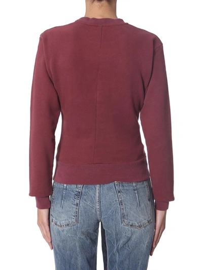 Shop Ben Taverniti Unravel Project Crew Neck Sweatshirt In Bordeaux