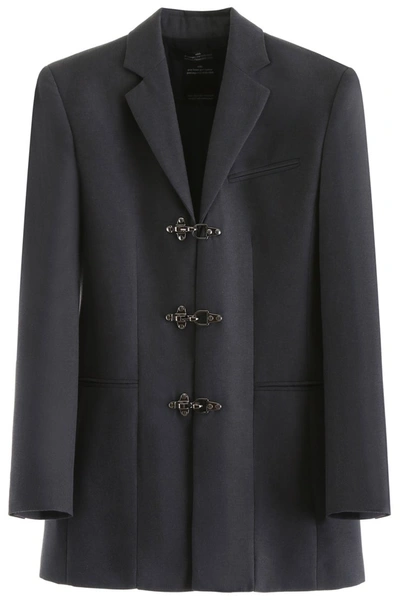 Shop Rokh Hook Blazer In Dark Grey