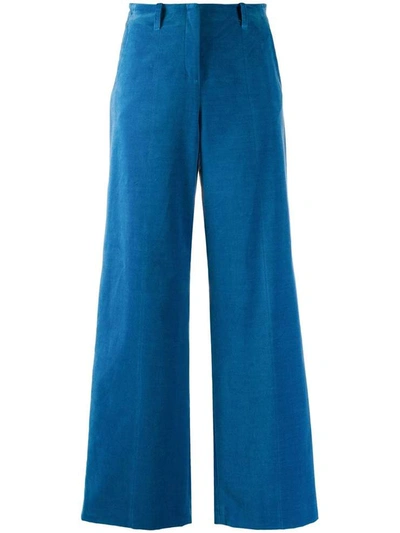 Shop Alysi Trousers In Blu