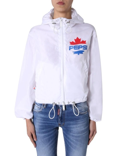 Shop Dsquared2 Wind Jacket In White