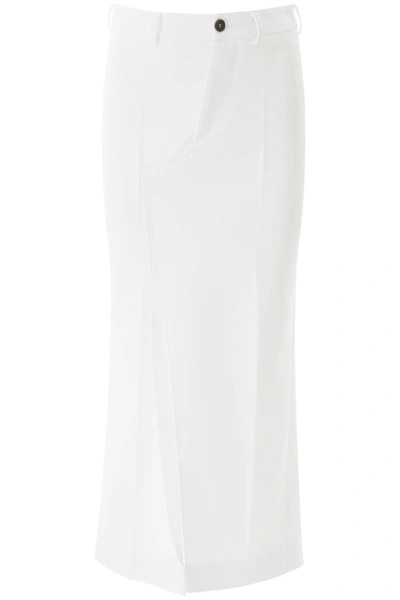 Shop Marni Lily Midi Skirt In White