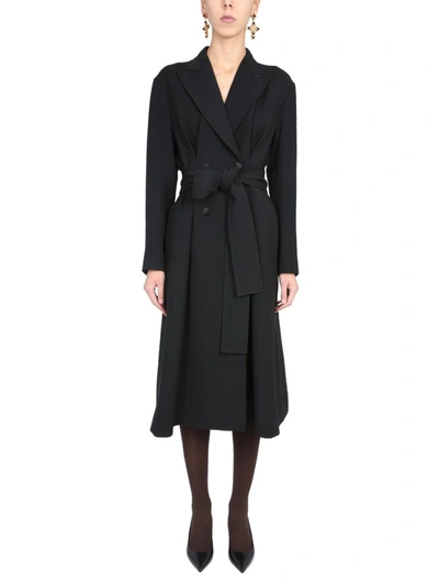 Shop Dolce & Gabbana Double-breasted Coat In Black