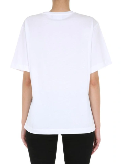 Shop Boutique Moschino Round Neck T-shirt In White