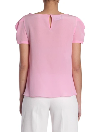Shop Boutique Moschino Crêpe T-shirt In Pink
