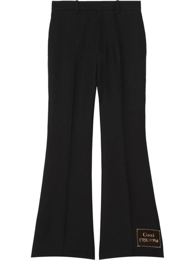 Gucci Eterotopia Flared Trousers In Black | ModeSens