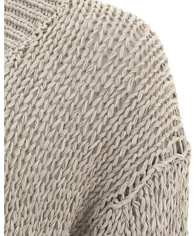 Shop Roberto Collina Cropped Knit Cardigan In Beige