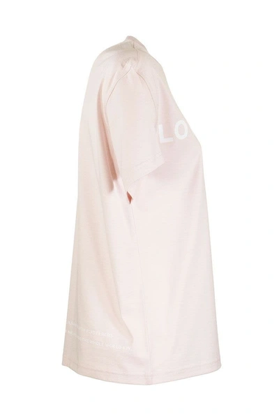 Shop Burberry Montage Print Cotton Oversized T-shirt In Pink