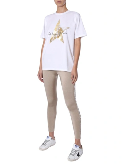 Shop Golden Goose Nori Legging In Gold