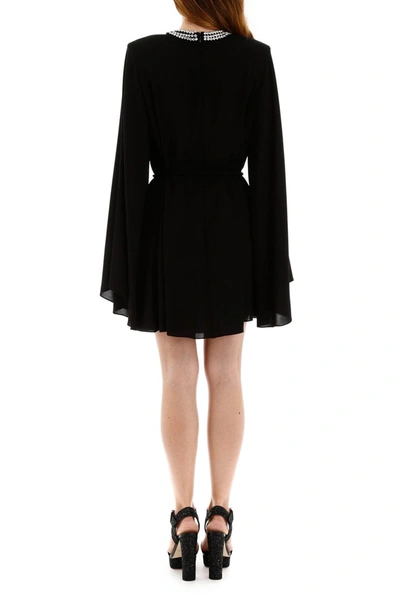 Shop Stella Mccartney Shaniya Mini Dress With Crystals In Black