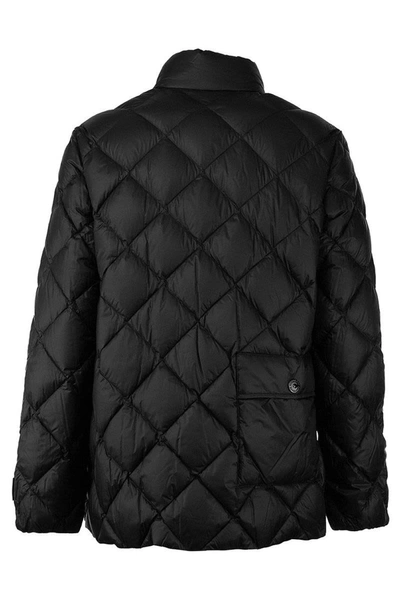 Shop Burberry Oswestry - Diamond Quilted Down-filled Jacket In Black