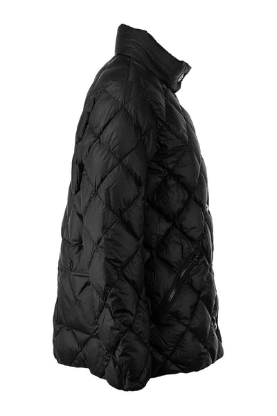 Shop Burberry Oswestry - Diamond Quilted Down-filled Jacket In Black