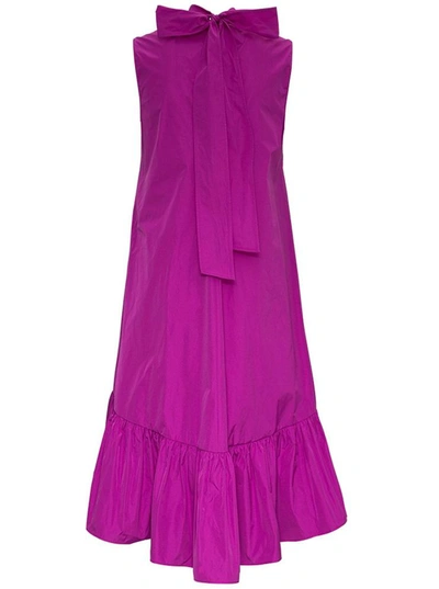 Shop Red Valentino Flared Taffeta Dress In Pink
