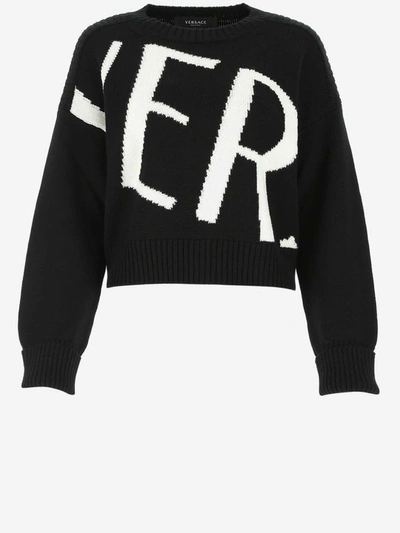 Shop Versace Sweaters In Nero