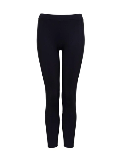 Shop Moncler Techno Jersey Leggings In Black