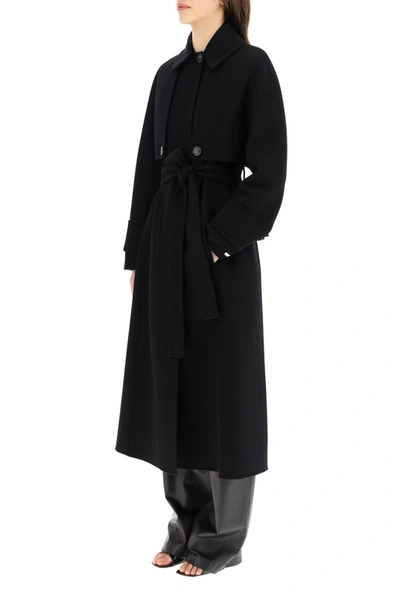 Shop Sportmax Wool And Cashmere Coat In Nero