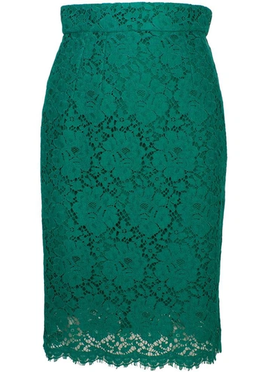 Shop Dolce & Gabbana Green Skirt