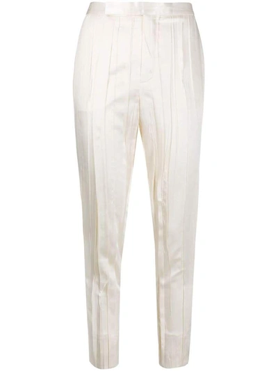 Shop Saint Laurent Trousers White
