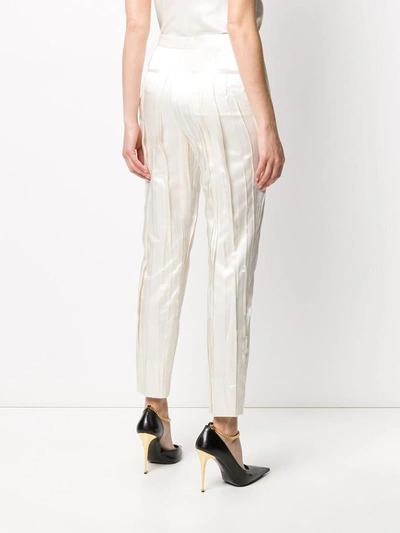 Shop Saint Laurent Trousers White