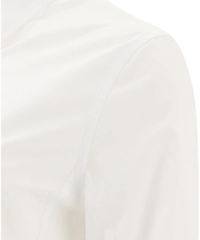 Shop Aspesi Poplin Long Shirt In White