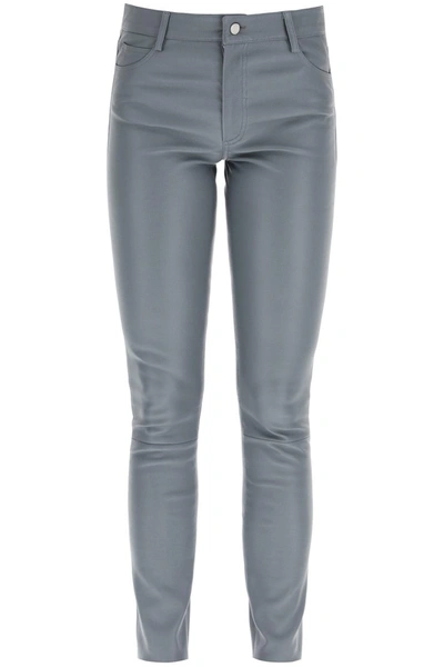 Shop Drome Stretch Nappa Trousers In Stormy