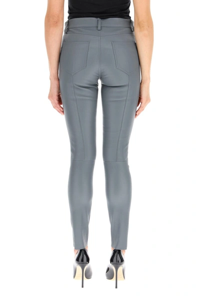 Shop Drome Stretch Nappa Trousers In Stormy