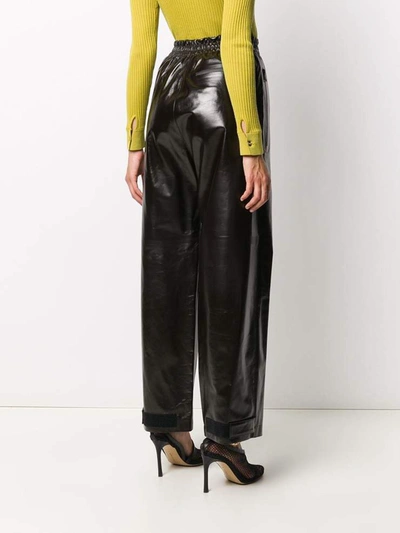 Shop Bottega Veneta Trousers In Nero