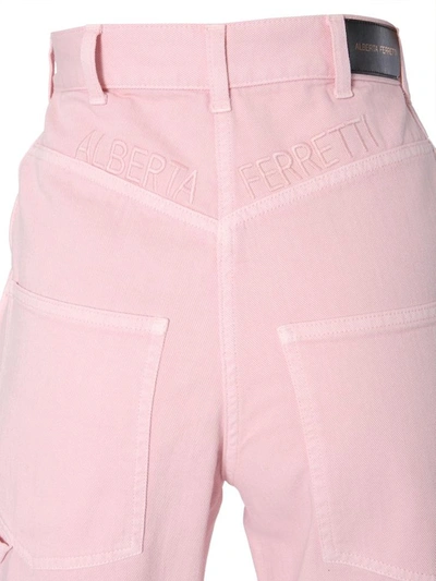 Shop Alberta Ferretti High-waist Jeans In Pink