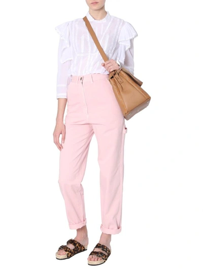 Shop Alberta Ferretti High-waist Jeans In Pink