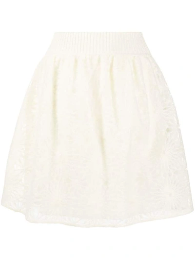 Shop Alberta Ferretti Skirts In Panna