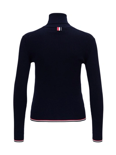 Shop Thom Browne Turtleneck In Blu