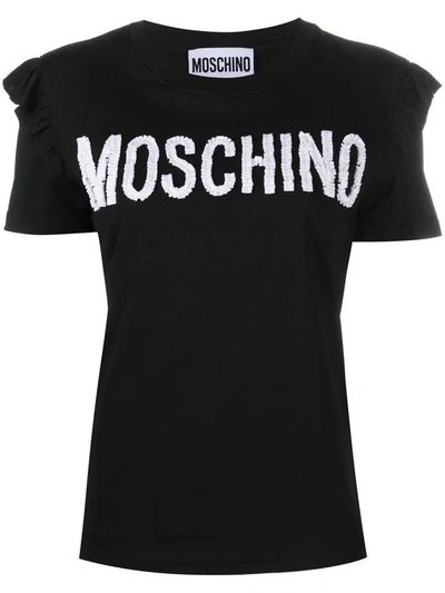 Shop Moschino T-shirts In Fantasy Print Black
