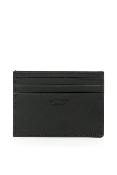 Shop Neil Barrett Fair-isle Thunderbolt Card Holder In Black Black