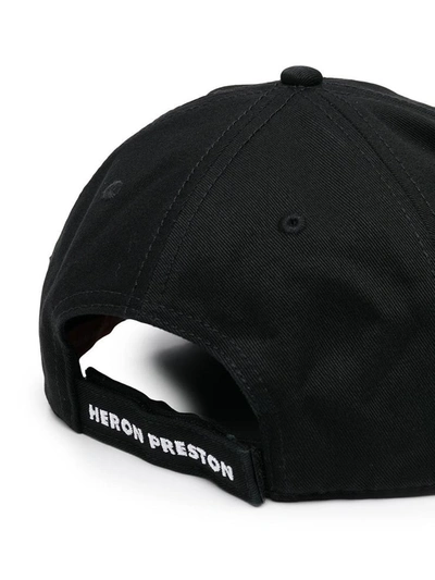 Shop Heron Preston Cotton Cap With Front Embroidery In Black