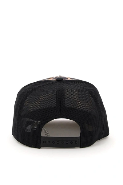 Shop Burberry Checkerboard Baseball Hat In Black Archive Beige