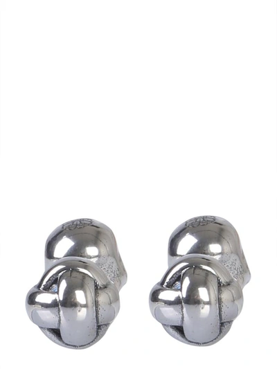 Shop Alexander Mcqueen Skull Cufflinks In Silver