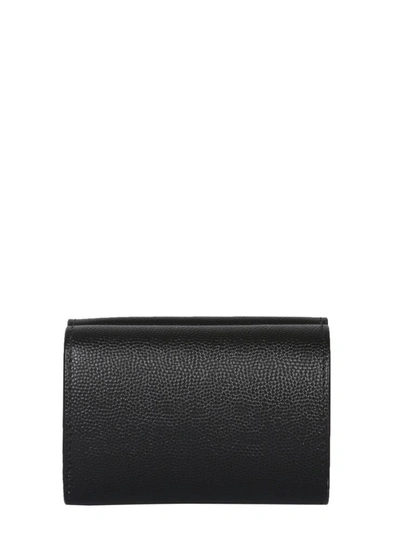 Shop Saint Laurent Monogram Wallet In Black