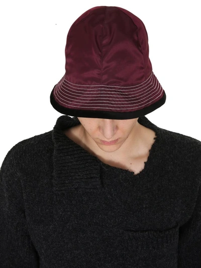 Shop Marni Bucket Hat In Bordeaux