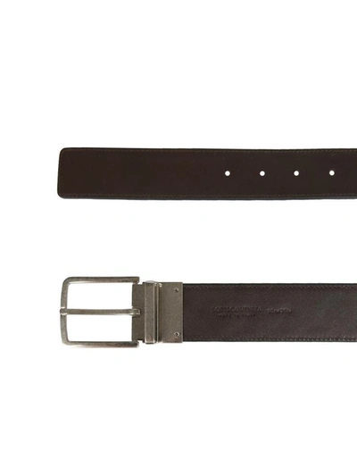 Shop Bottega Veneta Reversible Belt In Black