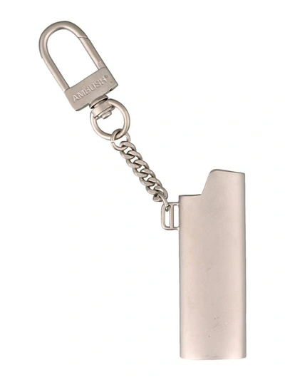 Shop Ambush Key Ring With Lighter Holder In Silver