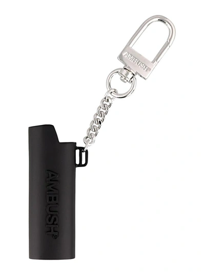 Shop Ambush Key Ring With Lighter Holder In Black