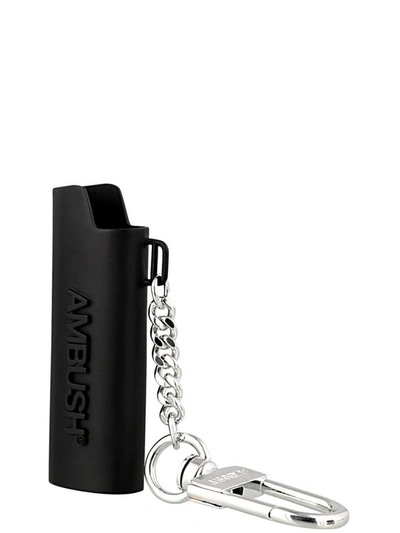Shop Ambush Key Ring With Lighter Holder In Black