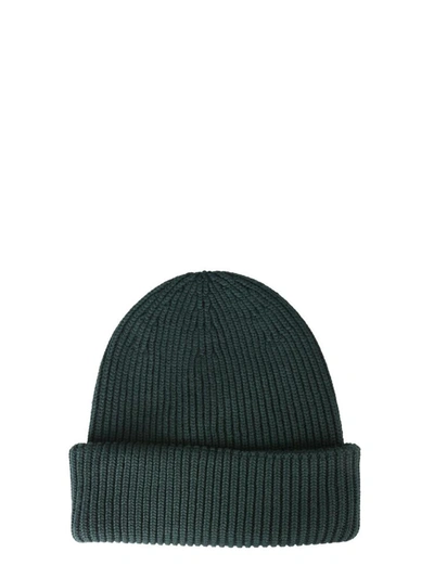 Shop Woolrich Knitted Hat In Green