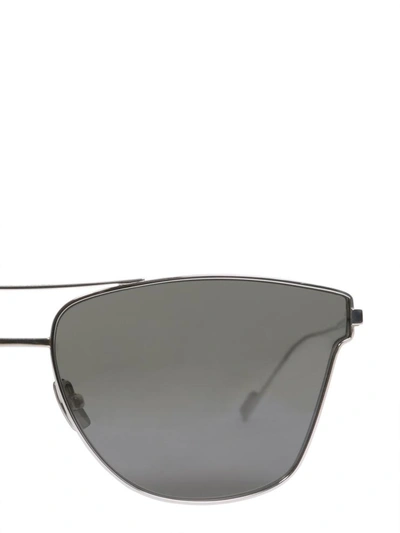 Shop Saint Laurent Classic Sl51 Sunglasses In Silver