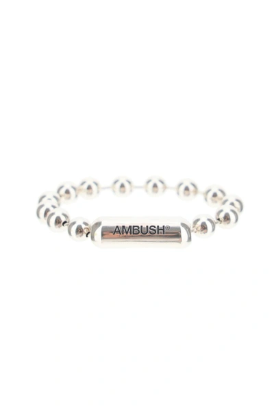 Shop Ambush Ball Chain Unisex Bracelet In Silver