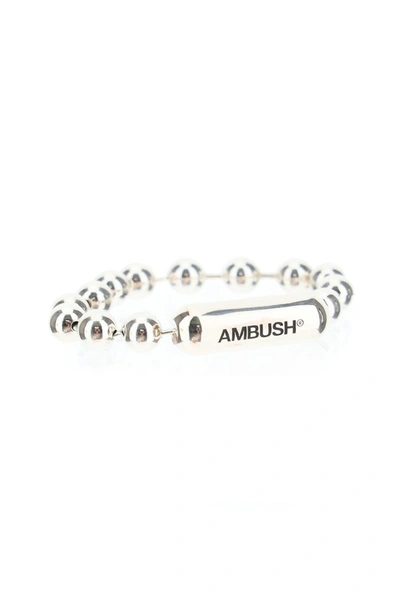 Shop Ambush Ball Chain Unisex Bracelet In Silver