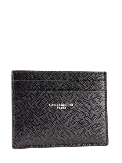 Shop Saint Laurent Black Calf Cardholder
