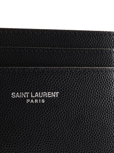 Shop Saint Laurent Black Calf Cardholder