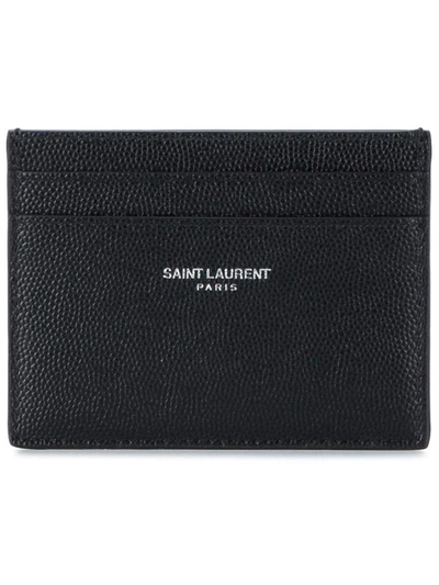 Shop Saint Laurent Wallets Black